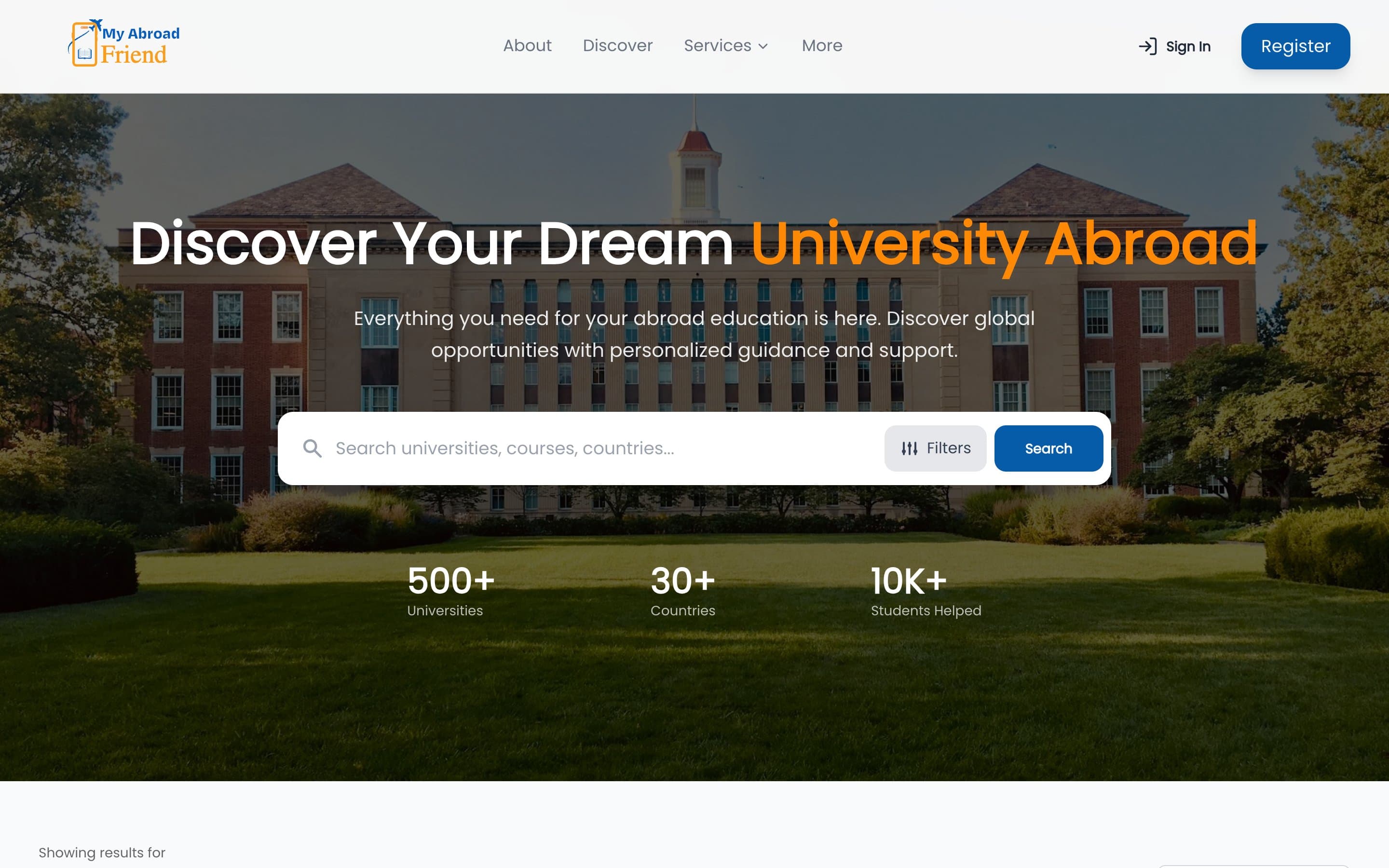 My Abroad Friend - Study abroad platform