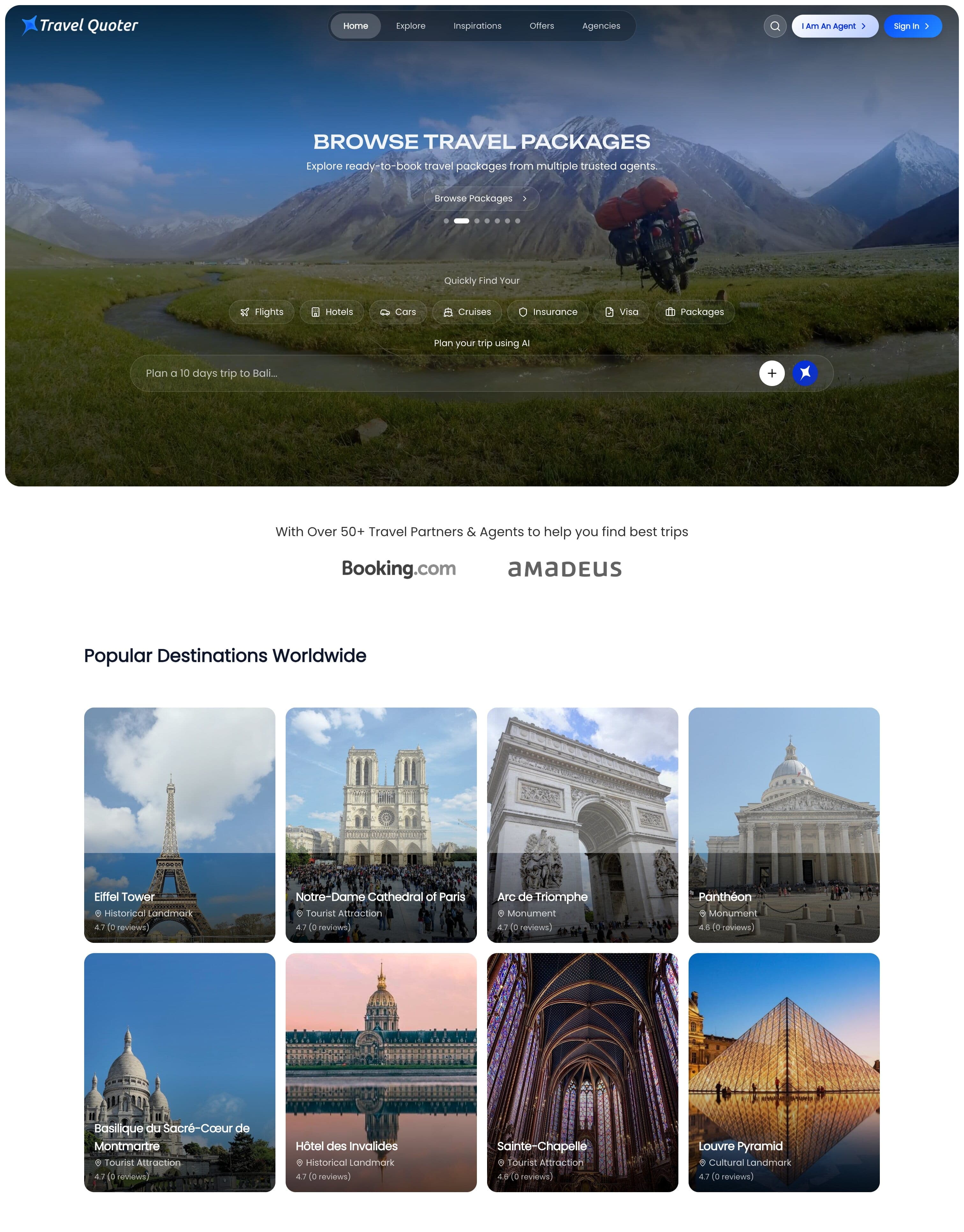 Travel Quoter - Connect with verified travel agencies